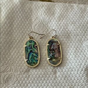 Kendra Scott Gold Abalone Earrings
